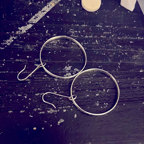 Silpada .925 Sterling Silver Etched Hoop Earrings - Picture 9 of 9